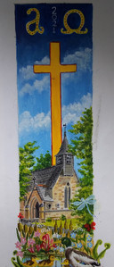 Chris B, Easter church candle design 2021, acrylic.jpg